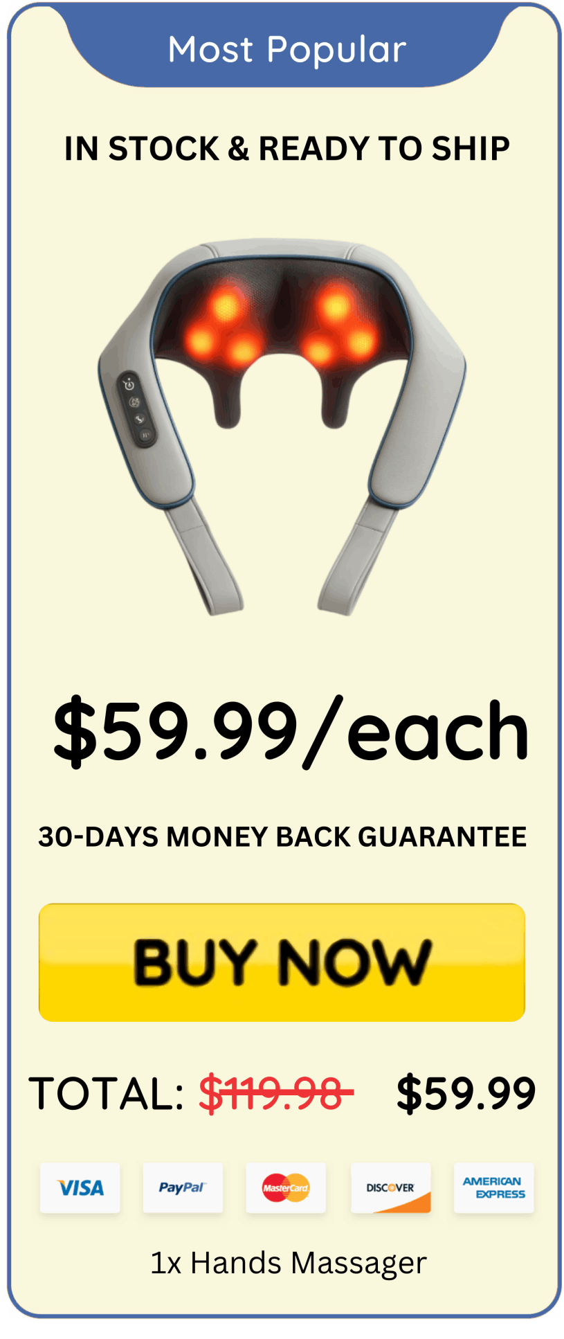 4 Hands Massager price