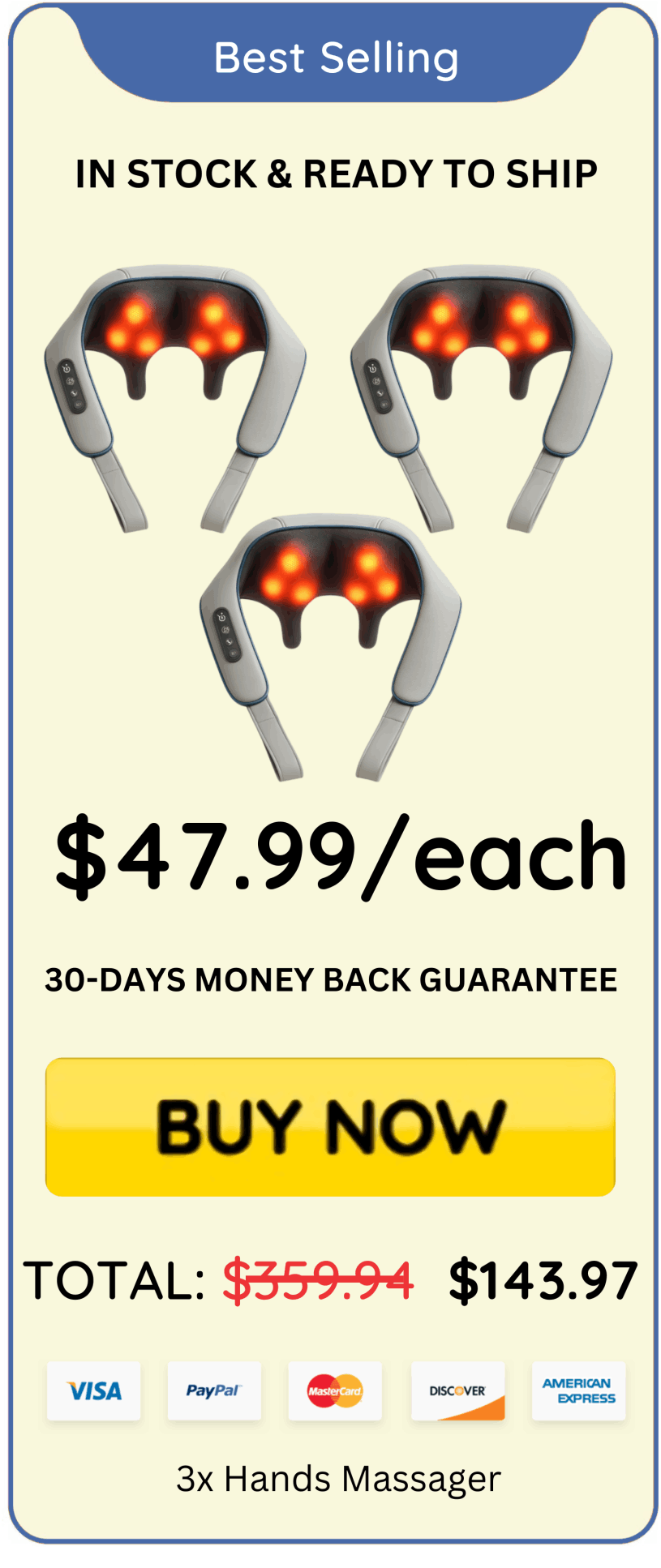 4 Hands Massager price